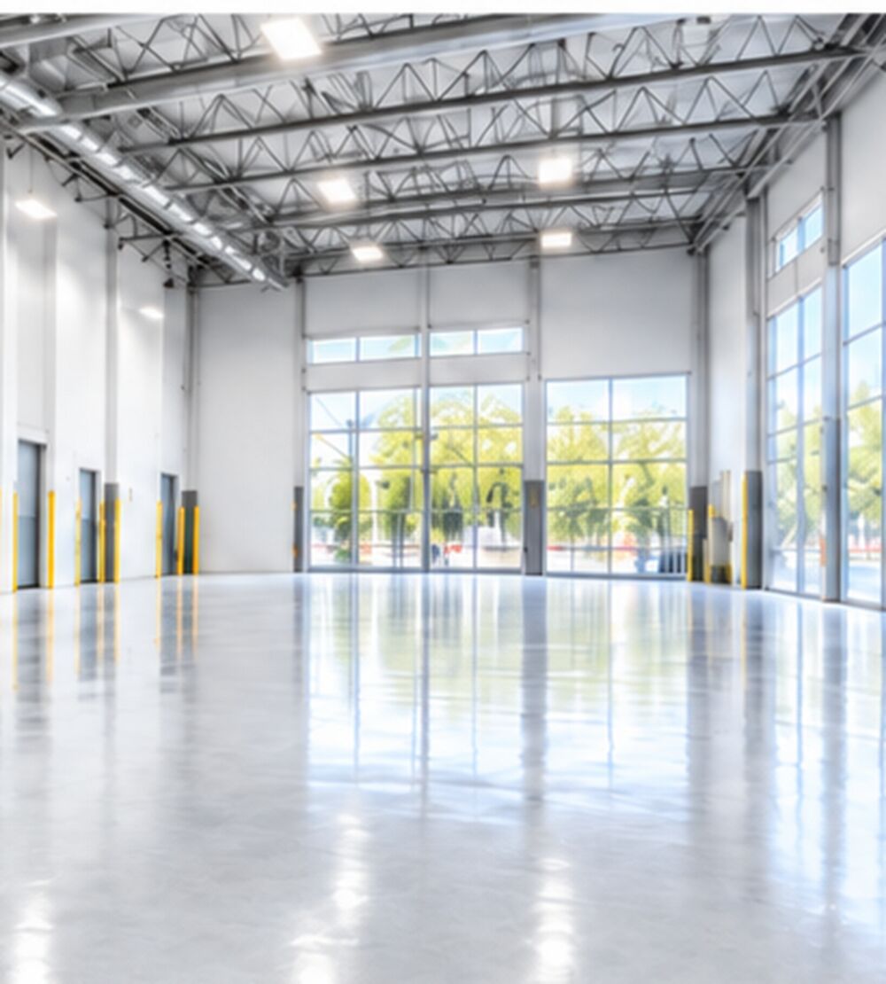 Clean commercial industrial interior